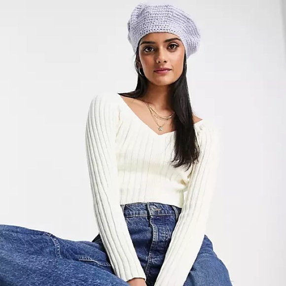 Hollister Off The Shoulder Knit Top - Picture 1 of 7